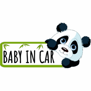 מדבקה צבעונית BABY IB CAR פנדה