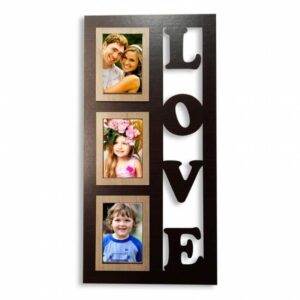 מסגרת LOVE עם שלוש תמונות